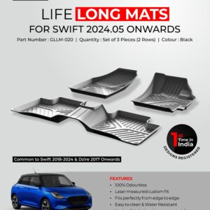 Life Long Mats - Ultimate Protection & Durability For Maruti Suzuki SWIFT 2018 Onwards